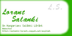 lorant salanki business card