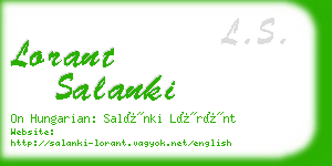 lorant salanki business card